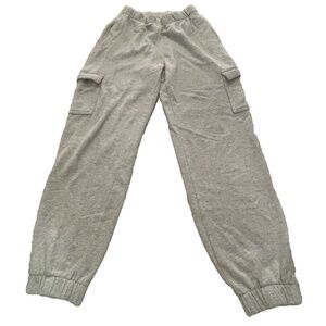 Hollister Adjustable Rise Cargo Style Men's Sweatpants; Grey; XS